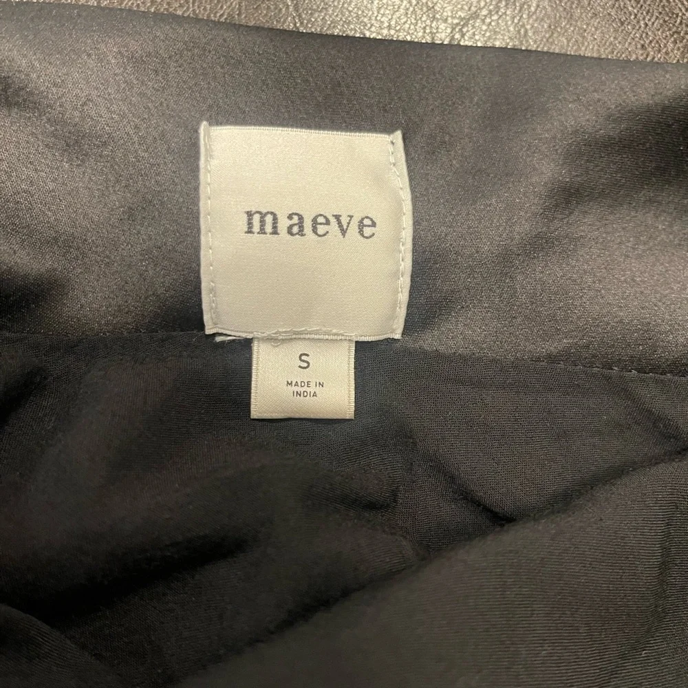 Anthropologie Maeve Cowl-Neck Belted Mini Dress $178 Black S NO BELT - Picture 4 of 7
